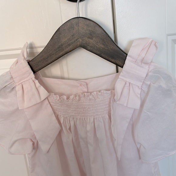 Patachou Blush Pink Cotton Blouse with Bows - Picture 2 of 7